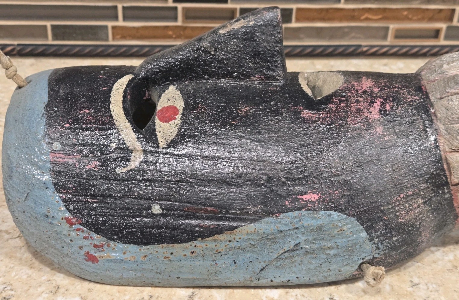 VINTAGE/ANTIQUE AUTHENTIC DANCE MASK HAND CARVED HAND PAINTED WOOD OLD