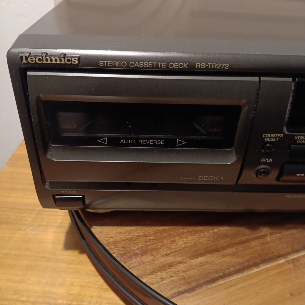 Technics RS-TR272 Dual Cassette Deck Feather Touch Control ONLY DECK 2 WORKS