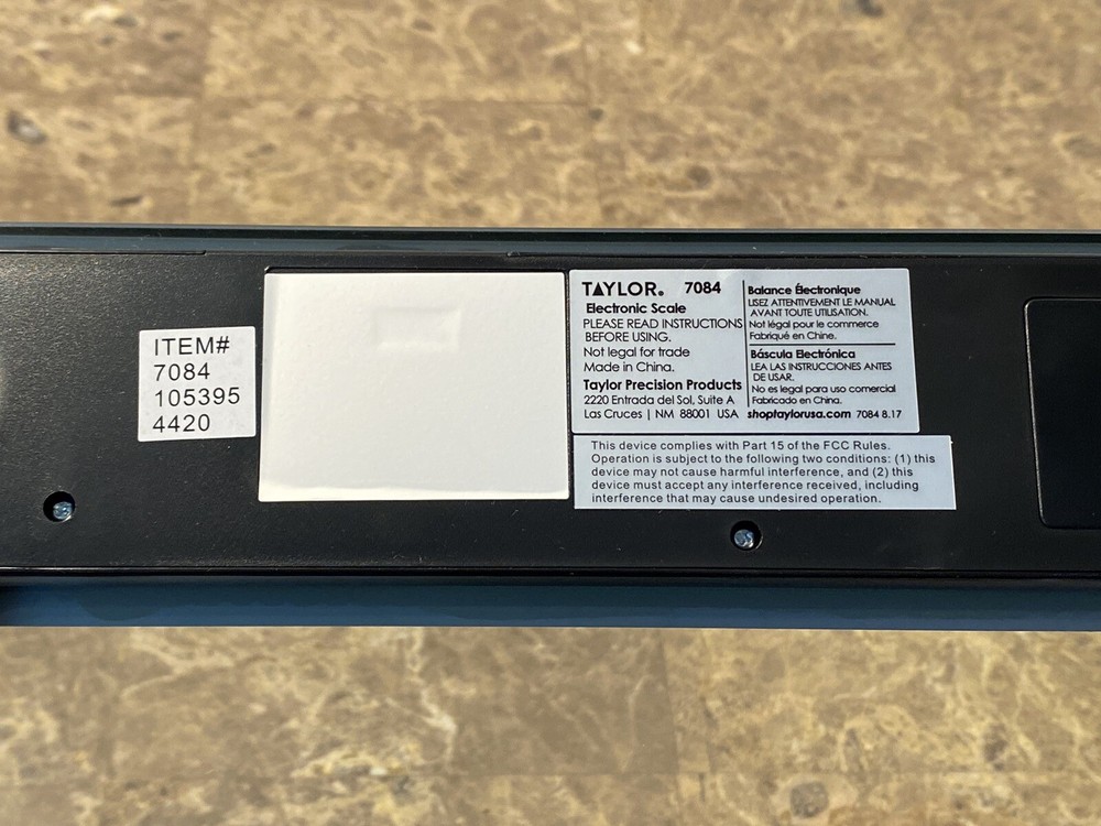Taylor 7084 Talking Digital Scale 440 lbs Capacity