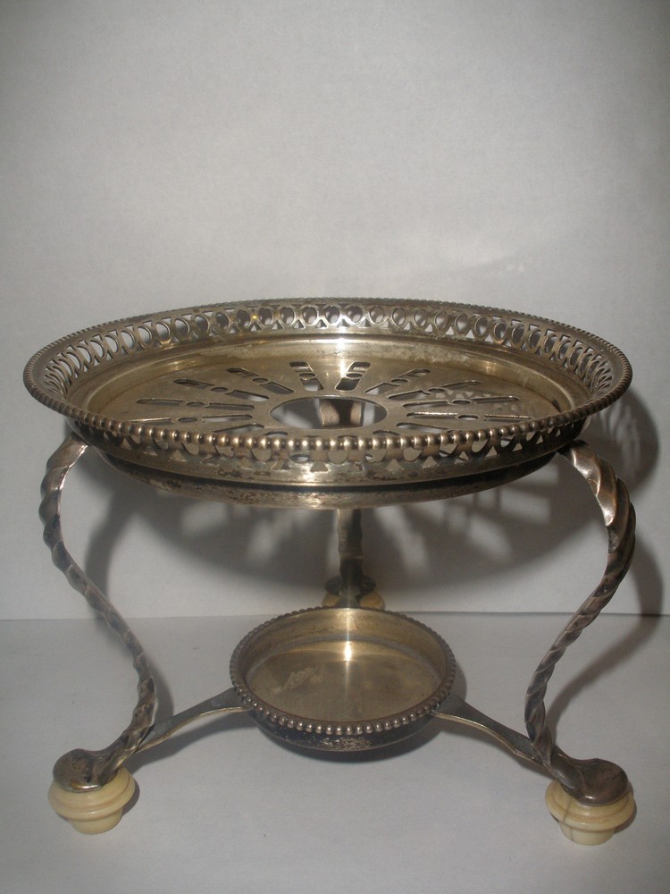 Antique Dutch Silver 833  Warmer Stand fully marked