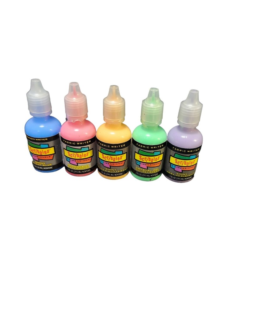 5 Scribbles Fabric Writer, Dimensional Fabric Paints, New