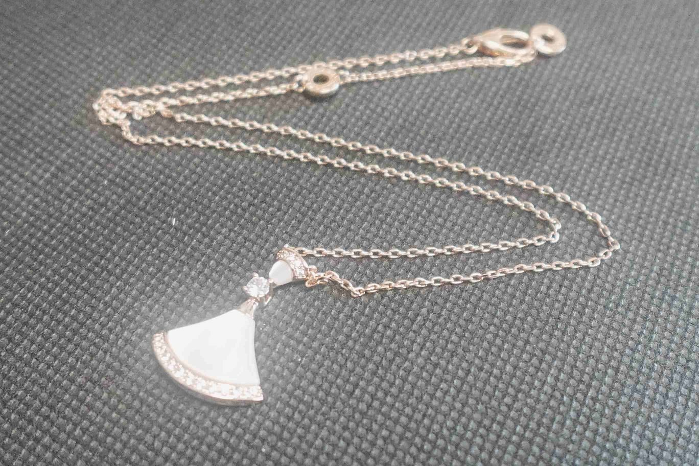 New/BvIgarlDivas&DREAM*Necklace 18K&Rose*Gold Diamond Necklace