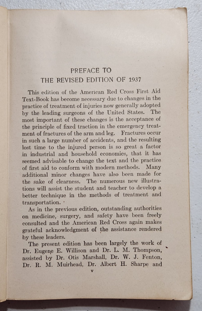 American Red Cross First Aid Textbook 1933