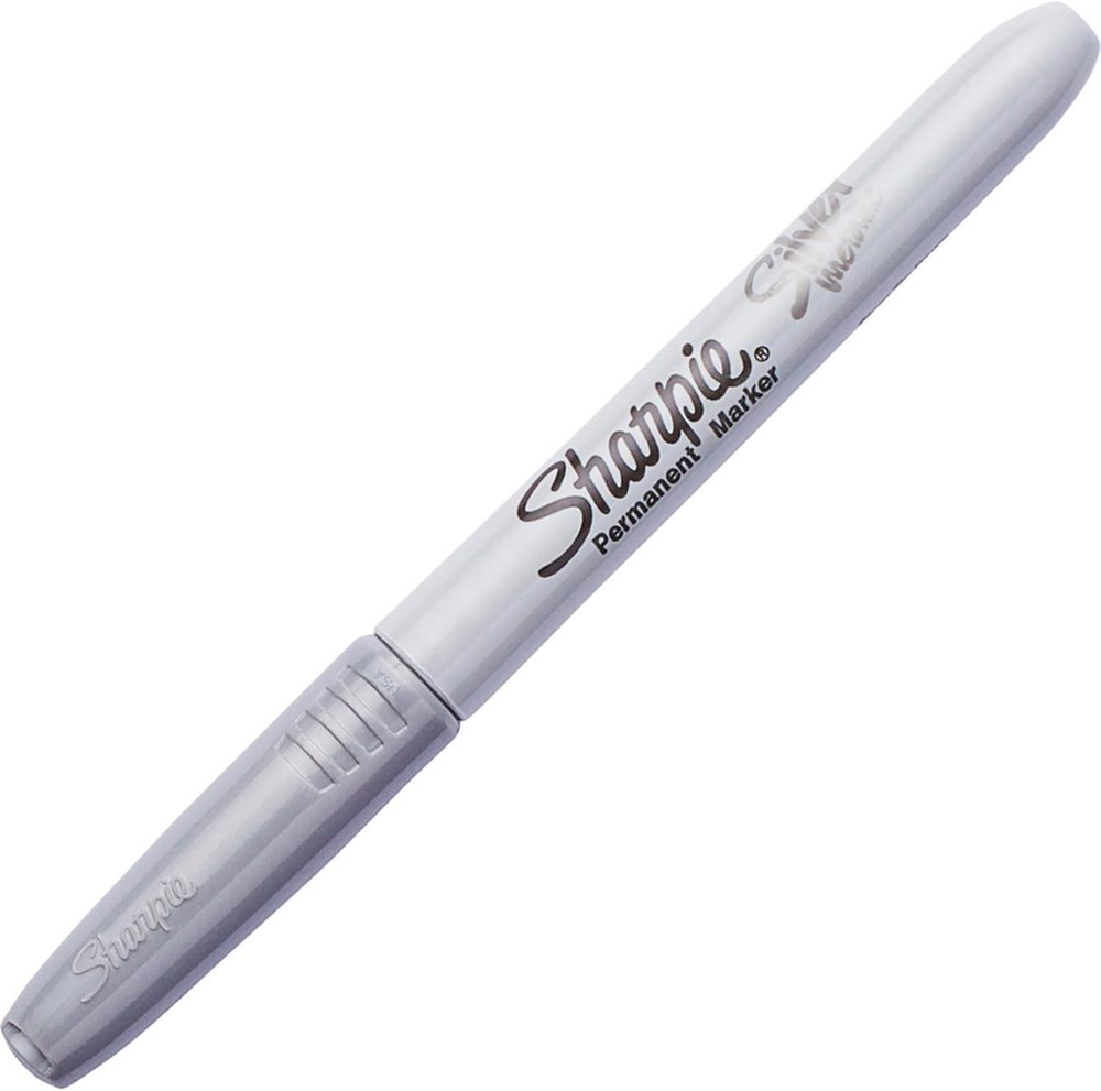 Metallic Permanent Markers, Fine Point, Metallic Silver, 36 Count