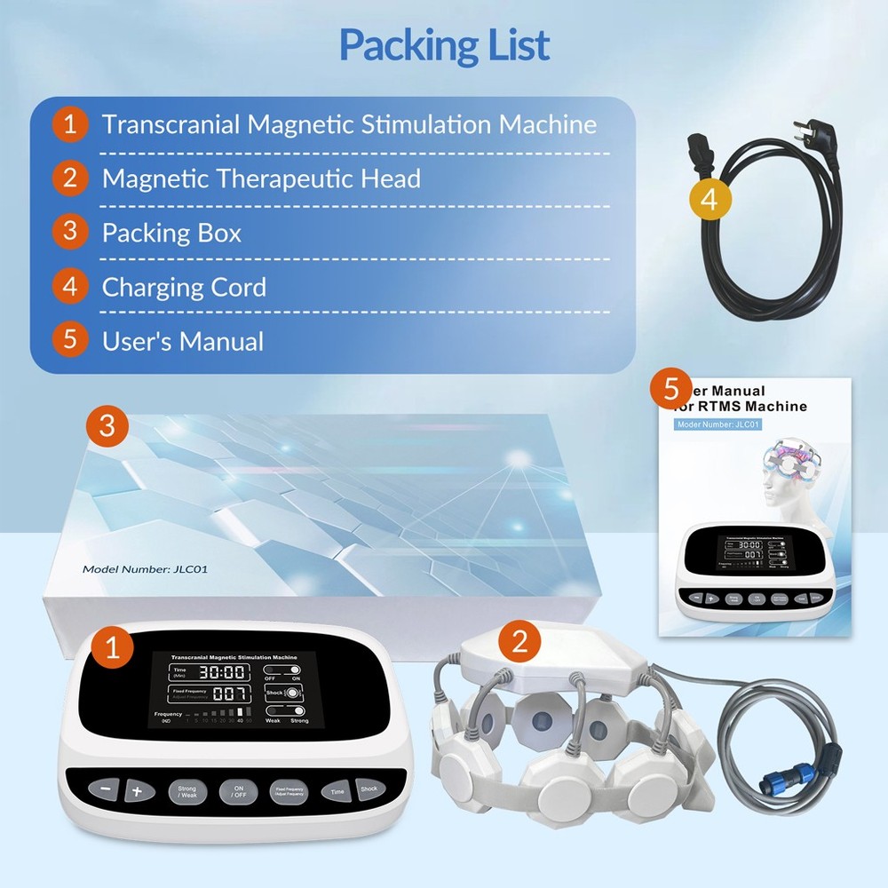 rTMS Brain Therapy Transcranial Magnetic Stimulation Device for PTSD/ Depression