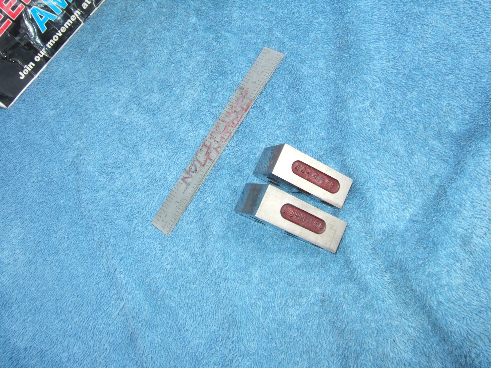 SINE GAGE BLOCKS 3" USA (2) 10*-45* x ERIE Pa. TOOLMAKER MACHINIST GRIND BLOCK 2