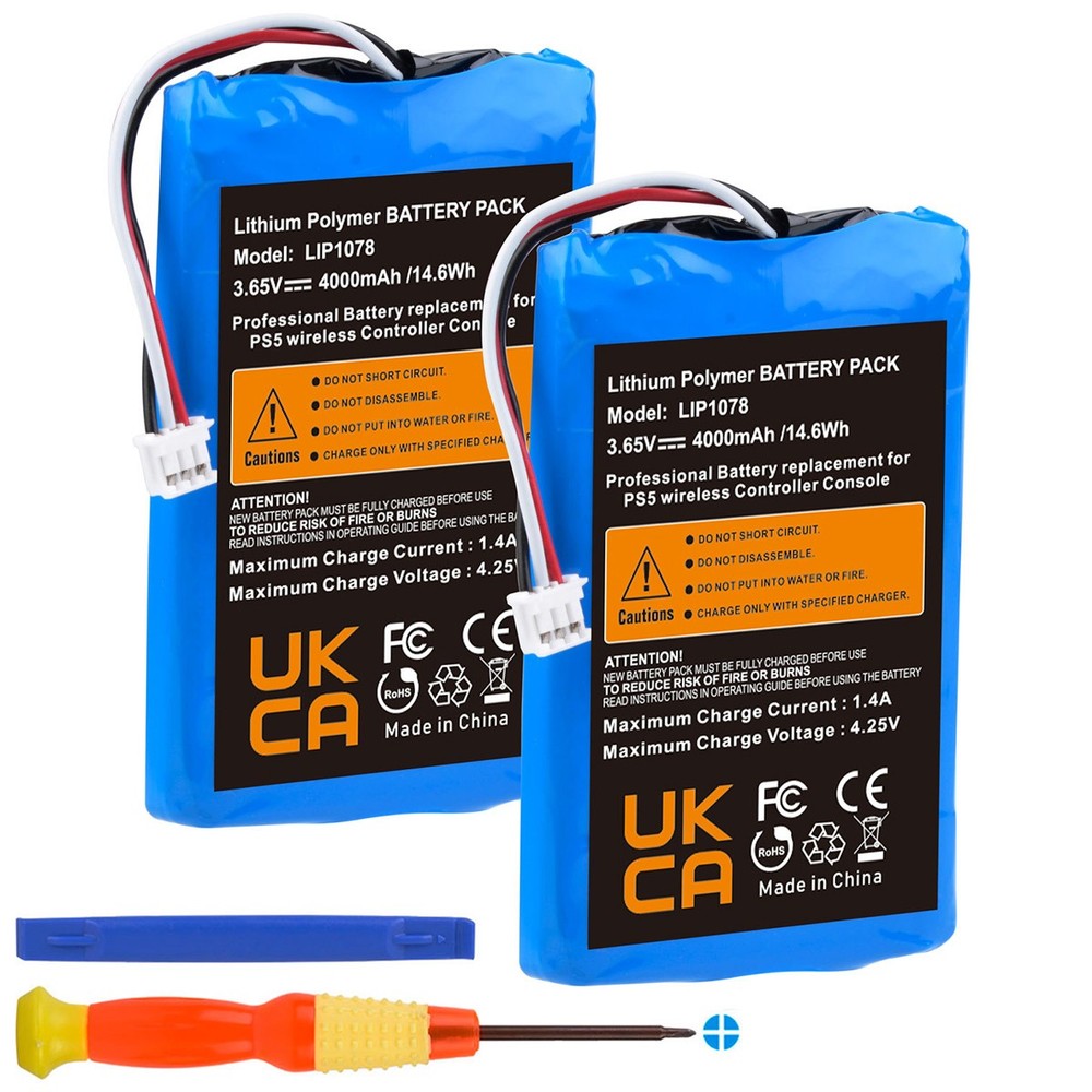 4000mAh Battery Replacement for Sony Playstation 5 Dualsense Controller w/ Tools