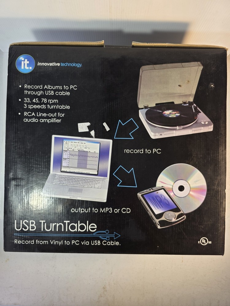 USB Turntable Innovative Technology Record Albums To PC Through USB Cable.