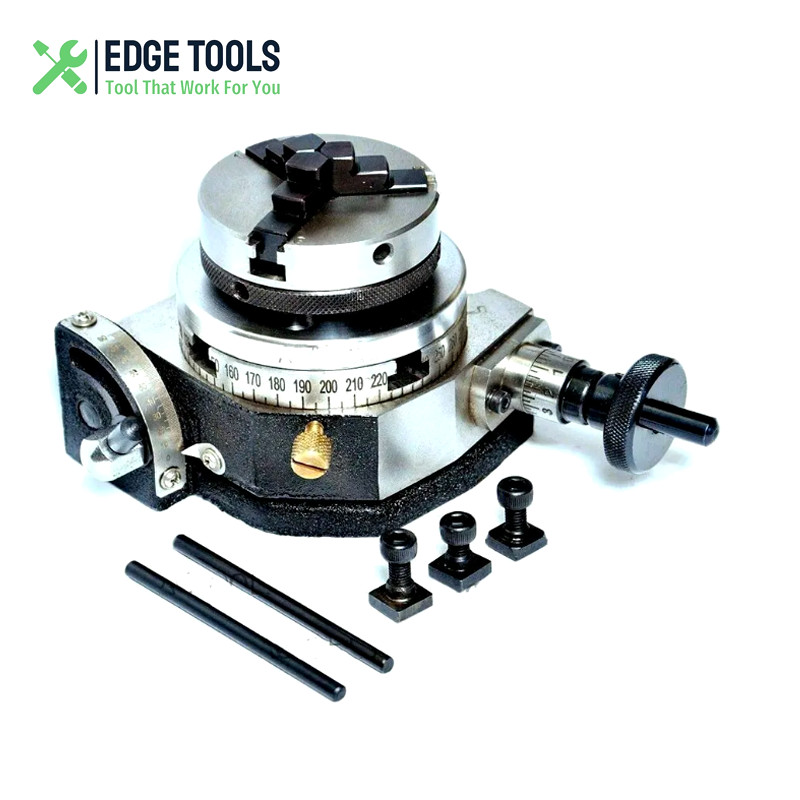 3"/75mm Tilting Rotary Table With 65 mm Mini Lathe Chuck For Milling Machine