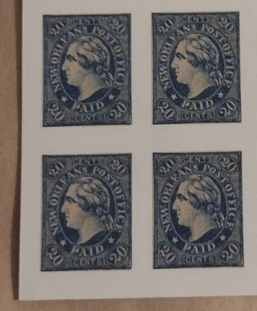 new orleans Post Office Paid Essay Stamp With George Washington Reproduction...