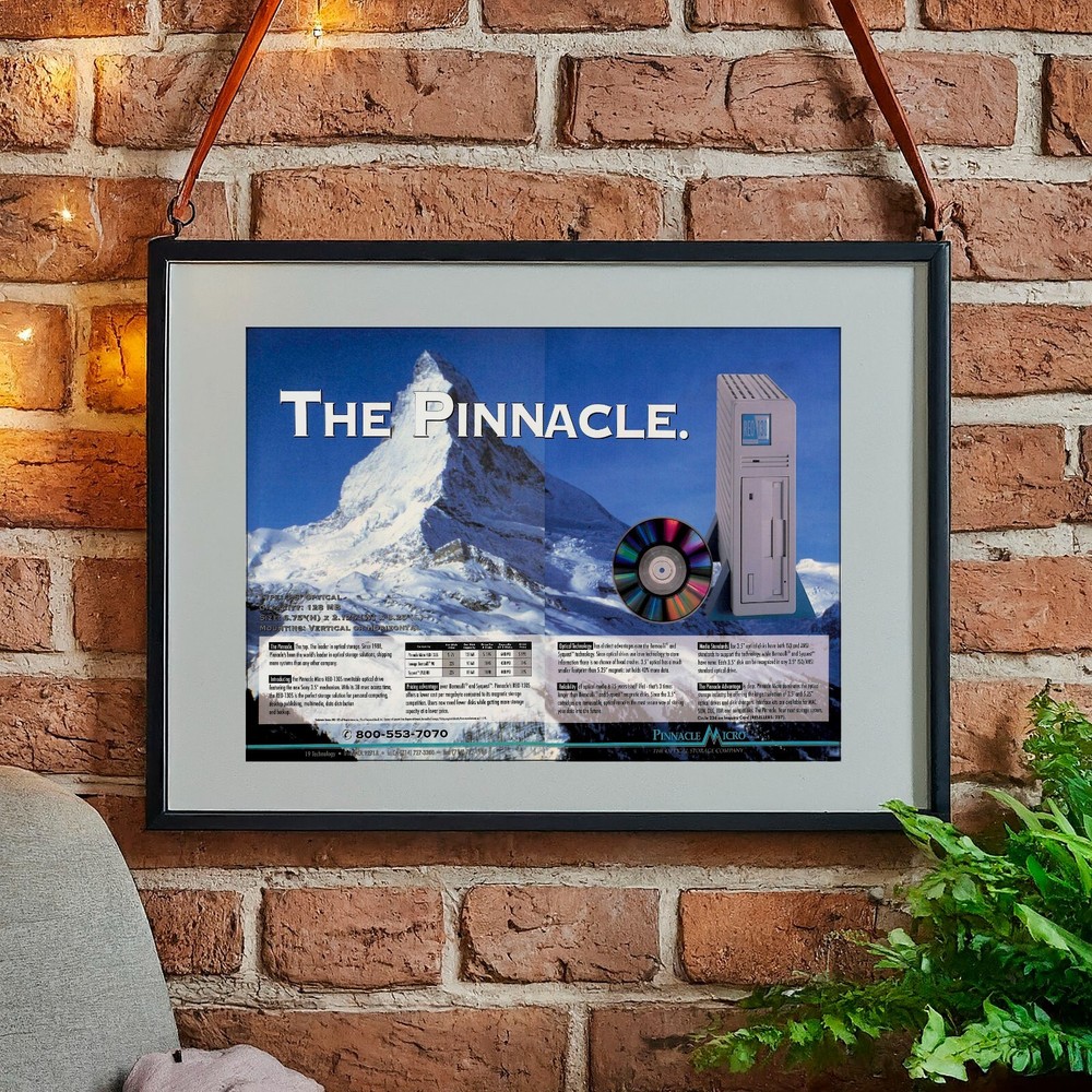 1992 Pinnacle Micro Optical Storage REO-130S PRINT AD Retro Computers PC
