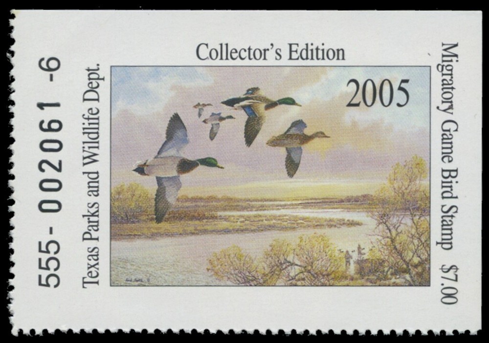 0  Texas State Duck Stamp Mint Never Hinged. Original Gum