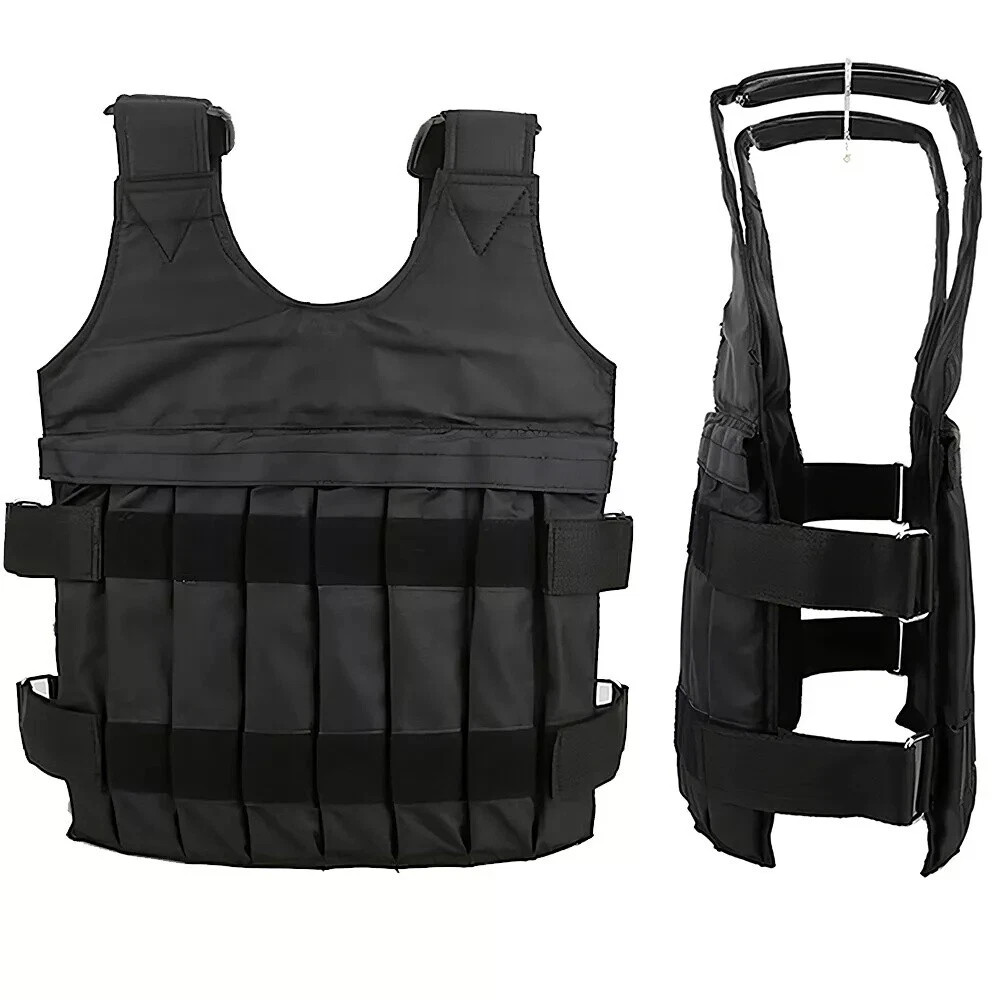 Exercise Weighted Vest Fitness Training Workout Sport 110lbs Weighted Adjustable