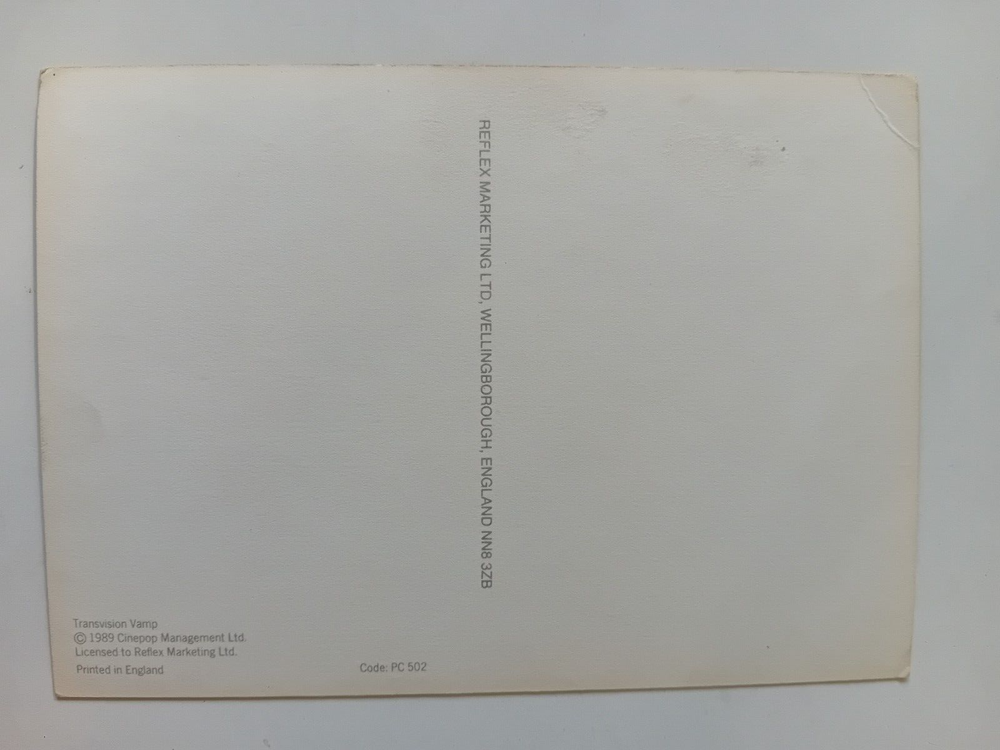 Transvision Vamp Vintage 1989 Postcard