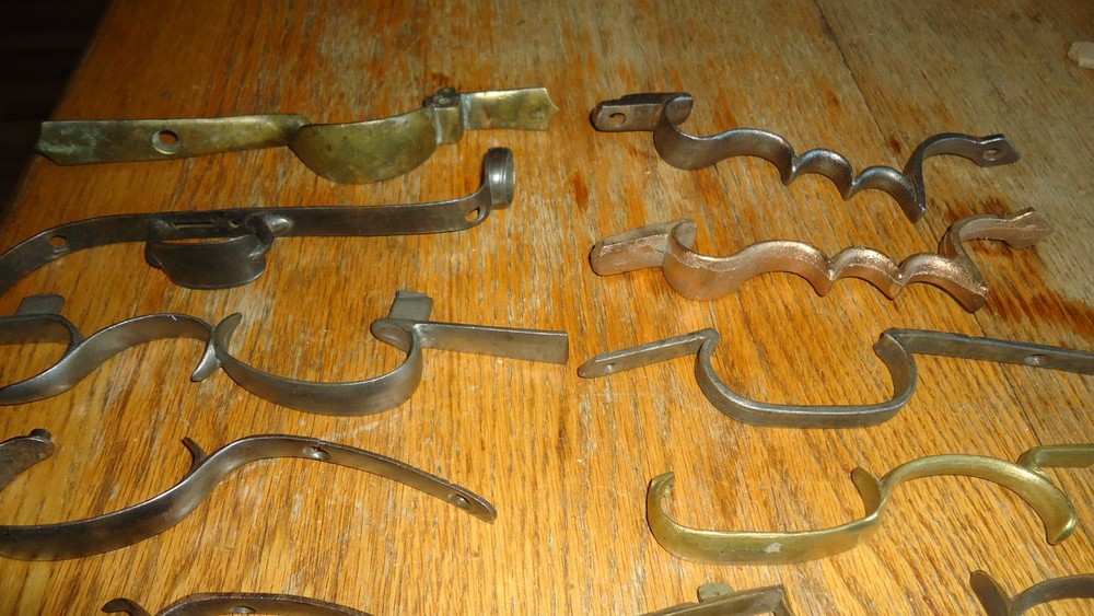 Muzzleloader Trigger Guards, Brass and Iron Mixed Lot, Jaeger, Shotgun, Hawken