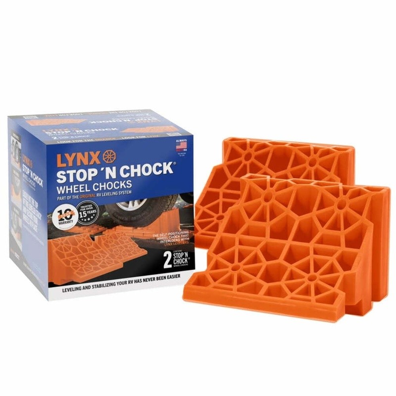 Stop N Chock Wheel Chocks Durable Self Positioning Stabilizing Guide