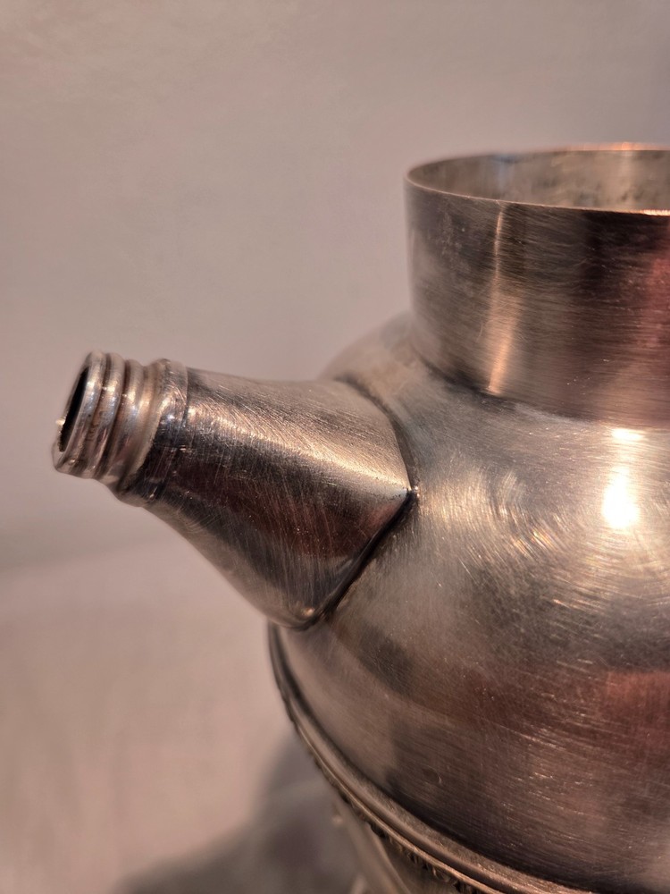 Vintage 11" Art Deco Cornwall Silver Plate on Pewter Cocktail Shaker- Nice!