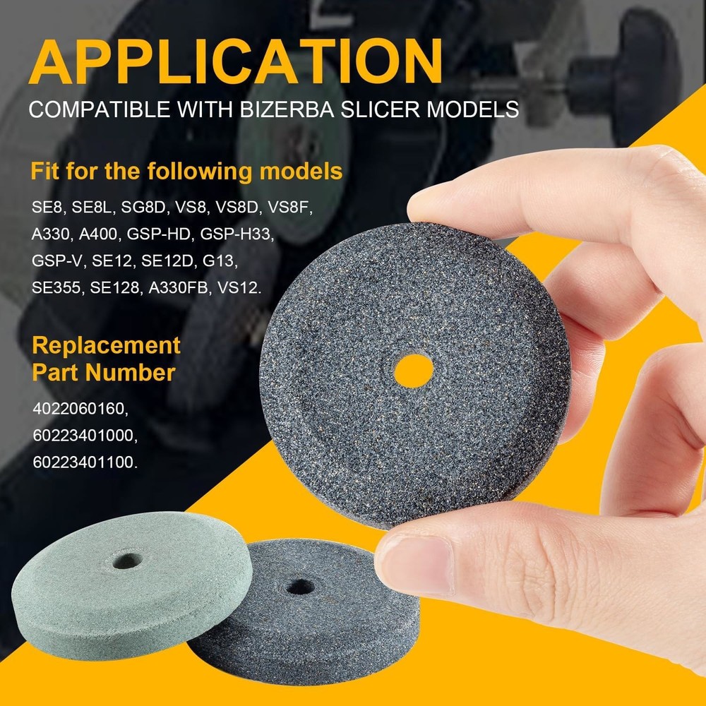 Replace for 4022060160 Grinder Sharpening & Honing Stone Set for Bizerba Slicer