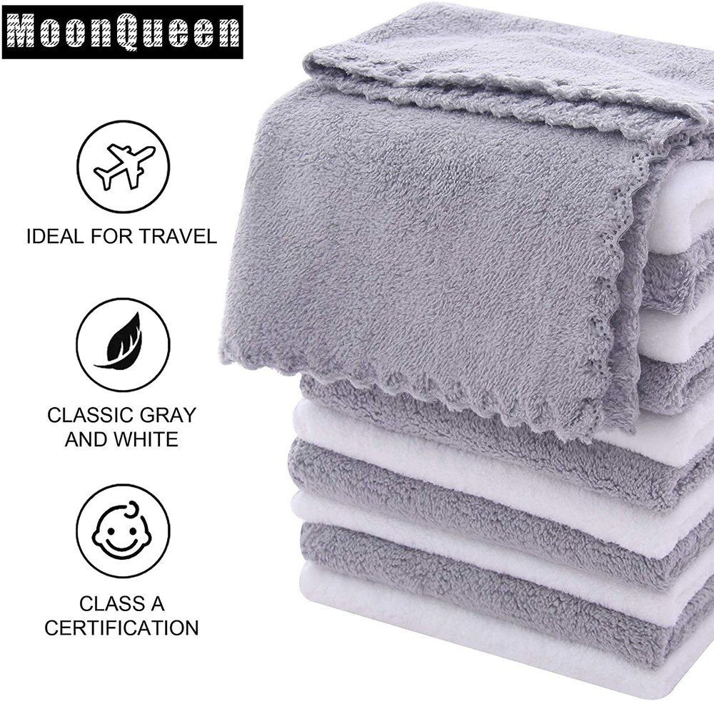 MOONQUEEN 30 Pack Microfiber Face Towel - Premium Soft Makeup Remover Cloths