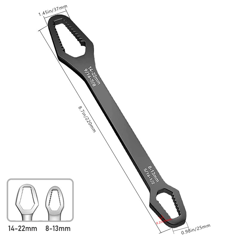 8mm-22mm Torx Wrench Double Head Adjustable Spanner Multifunctional Repair Tool