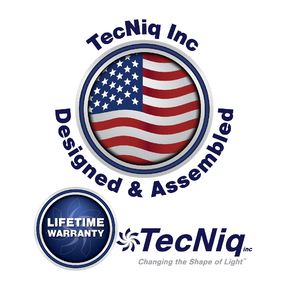 TecNiq 2pk Amber 4" Rectangular Flashing Strobe Warning Grommet Mount LED Lights