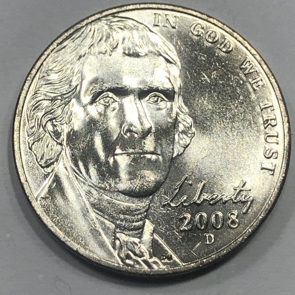 2008 P&D - Jefferson 5 cent Set - Uncirculated