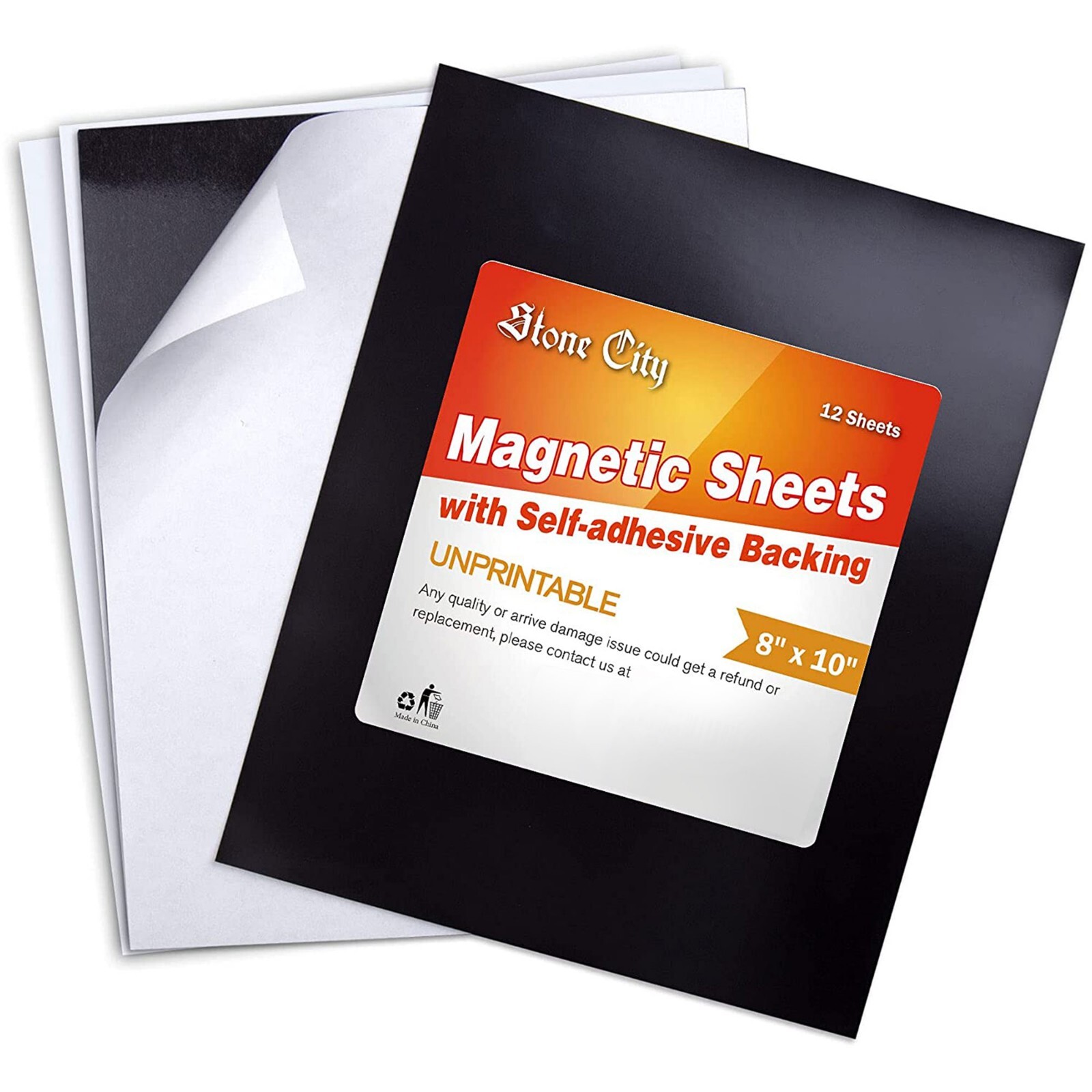 12 Strong Flexible Self Adhesive Magnetic Sheet 8X10 20Mil for Photo Album Craft