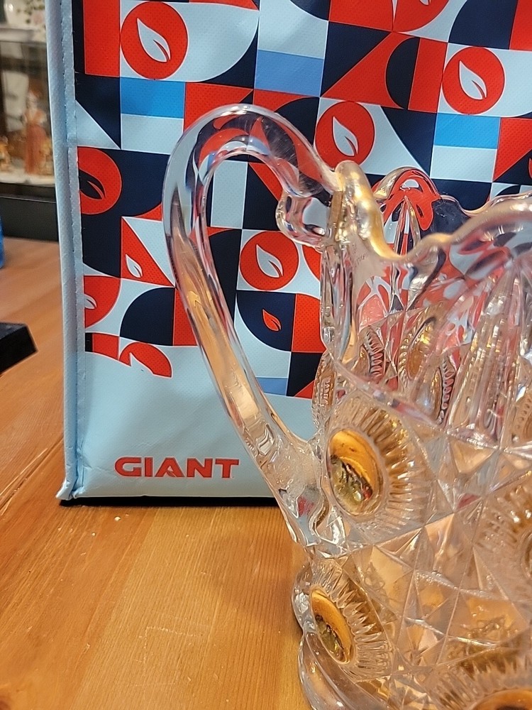 Edwardian Bulls Eye and Daisy Pattern Pitcher