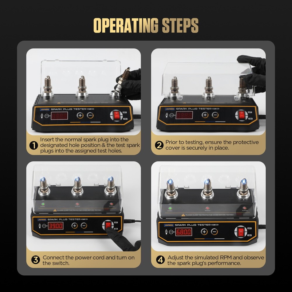 Car Spark Plug Tester Ignition System Analyzer Three Hole Diagnostic Test Tool