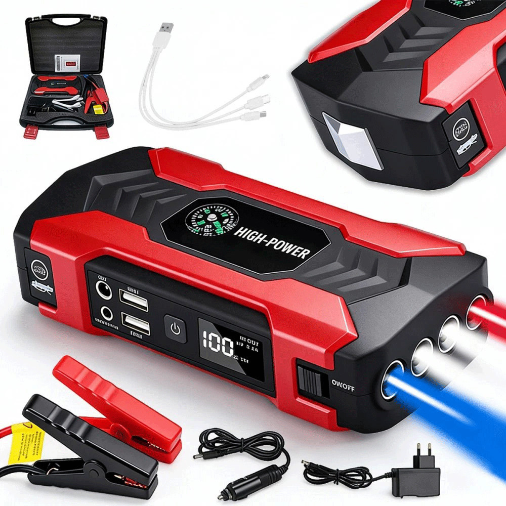Vehicle Emergency Start Power Supply LED Emergency Light with Hazard Warning Function Dark