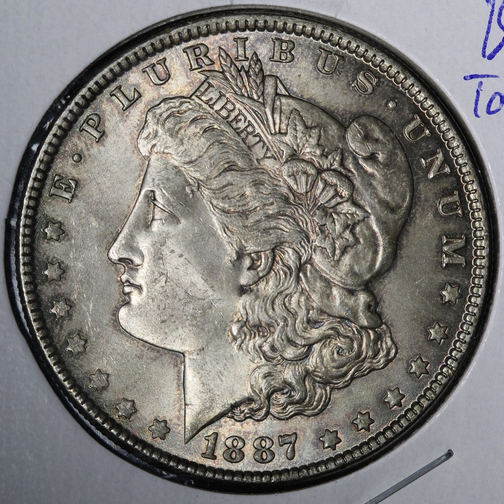 1887 Morgan Silver Dollar BU *UNCIRCULATED* MS TONED E308 GTWD