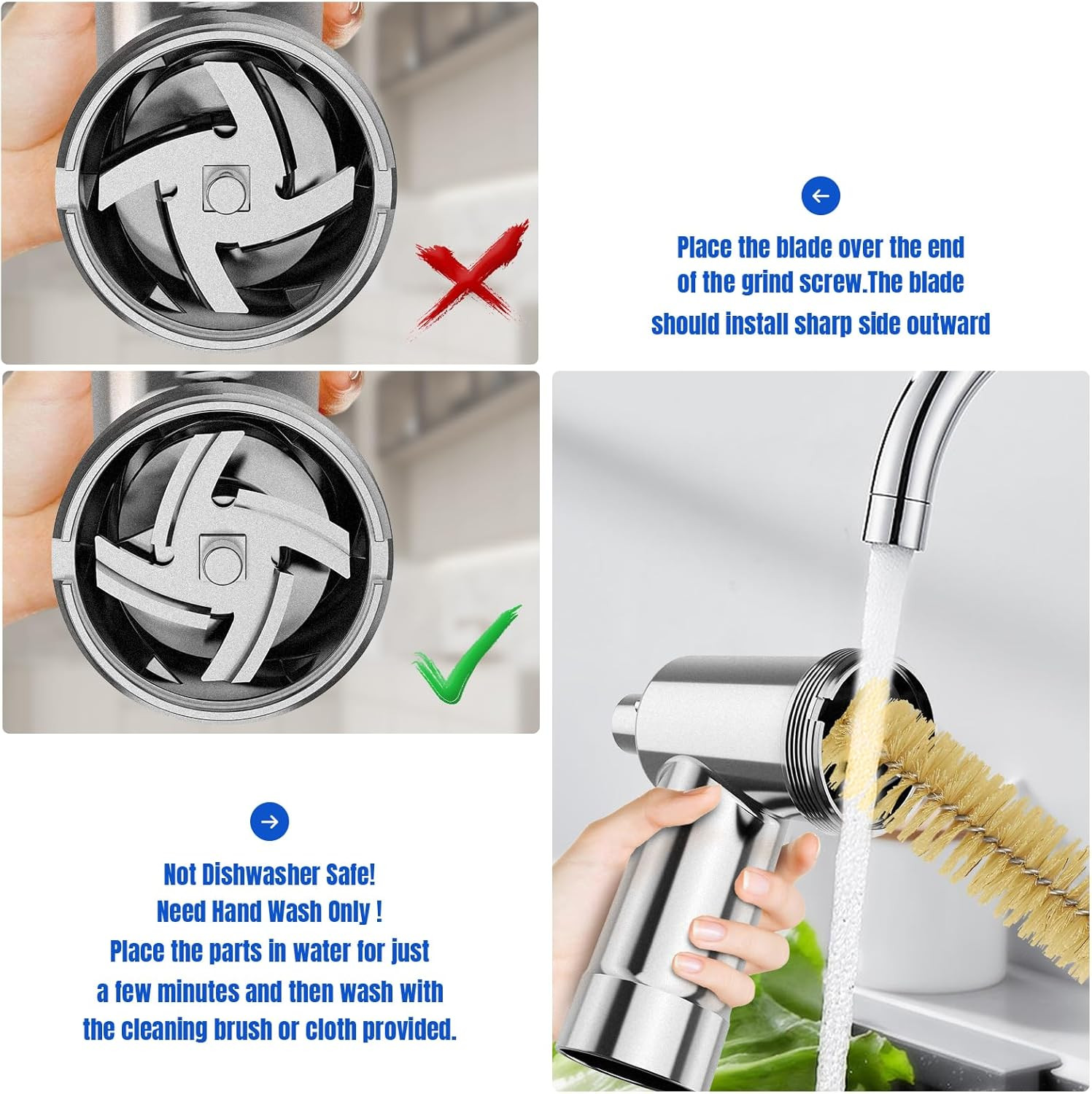 Kitchenaid Metal Food Grinder Attachment Set with 15 Accessories Silver Mixers