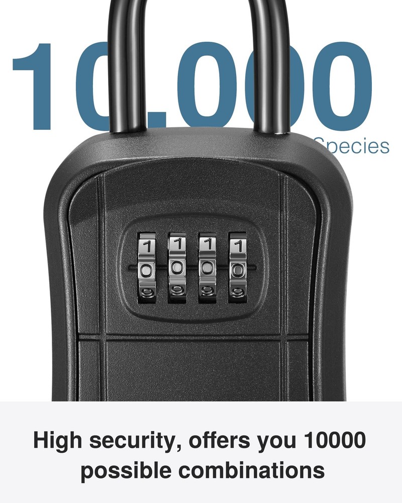 Key Lock Box Portable Combination Wall Mounted Storage Box