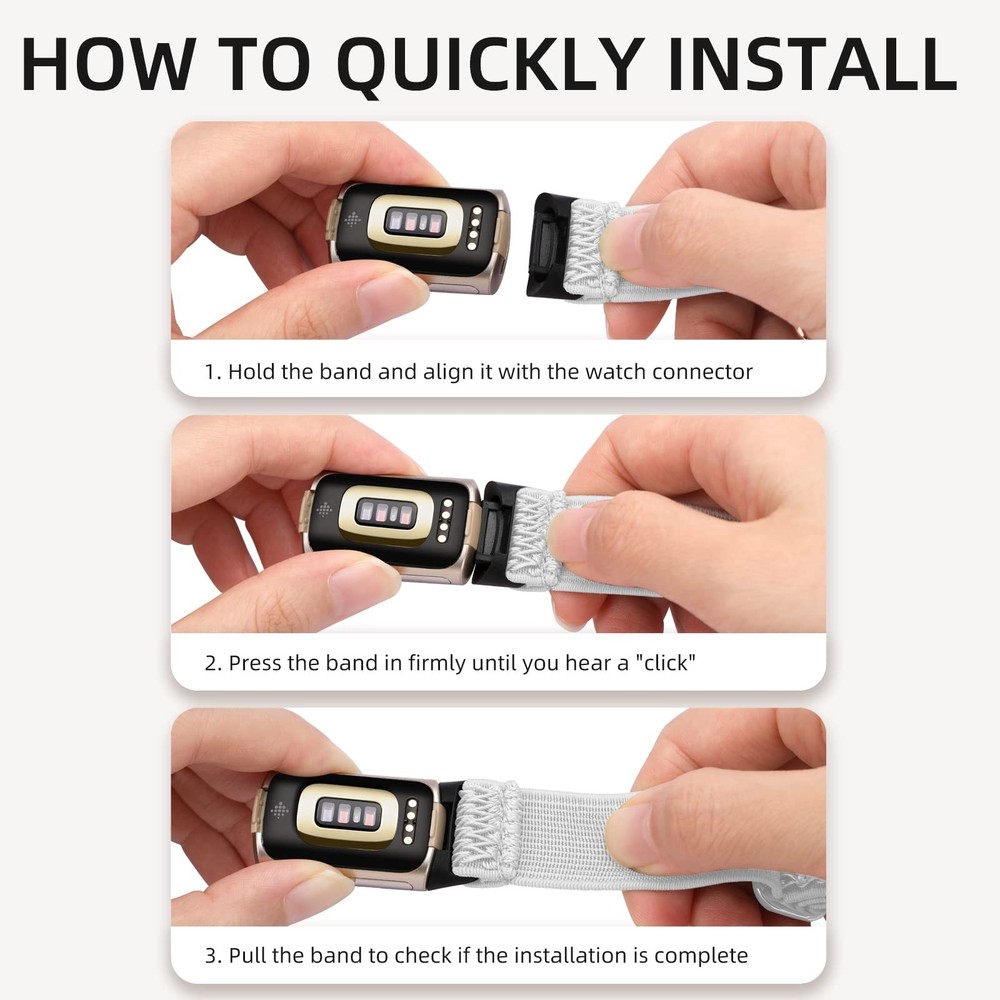 6 Pack Stretchy Solo Loop Compatible with Fitbit Charge 5 Bands/Fitbit Charge...