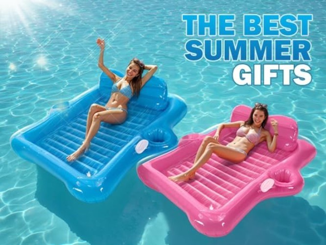 5-in-1 Inflatable Float with Automatic Spray for Sunbathing Bliss