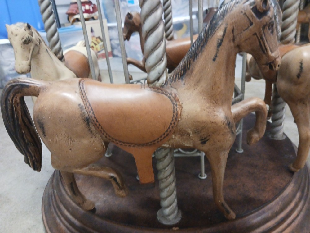 2-Carousel Horse End Tables
