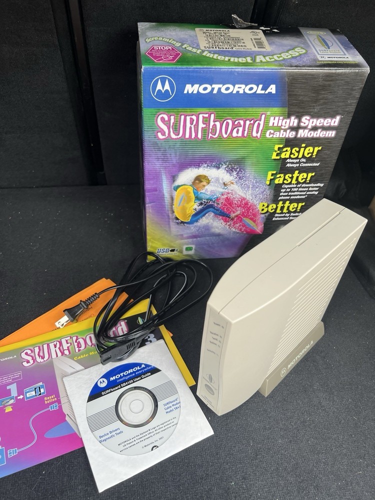 Motorola SURFboard SB4100 High Speed Cable Modem Includes Ethernet & USB Cable