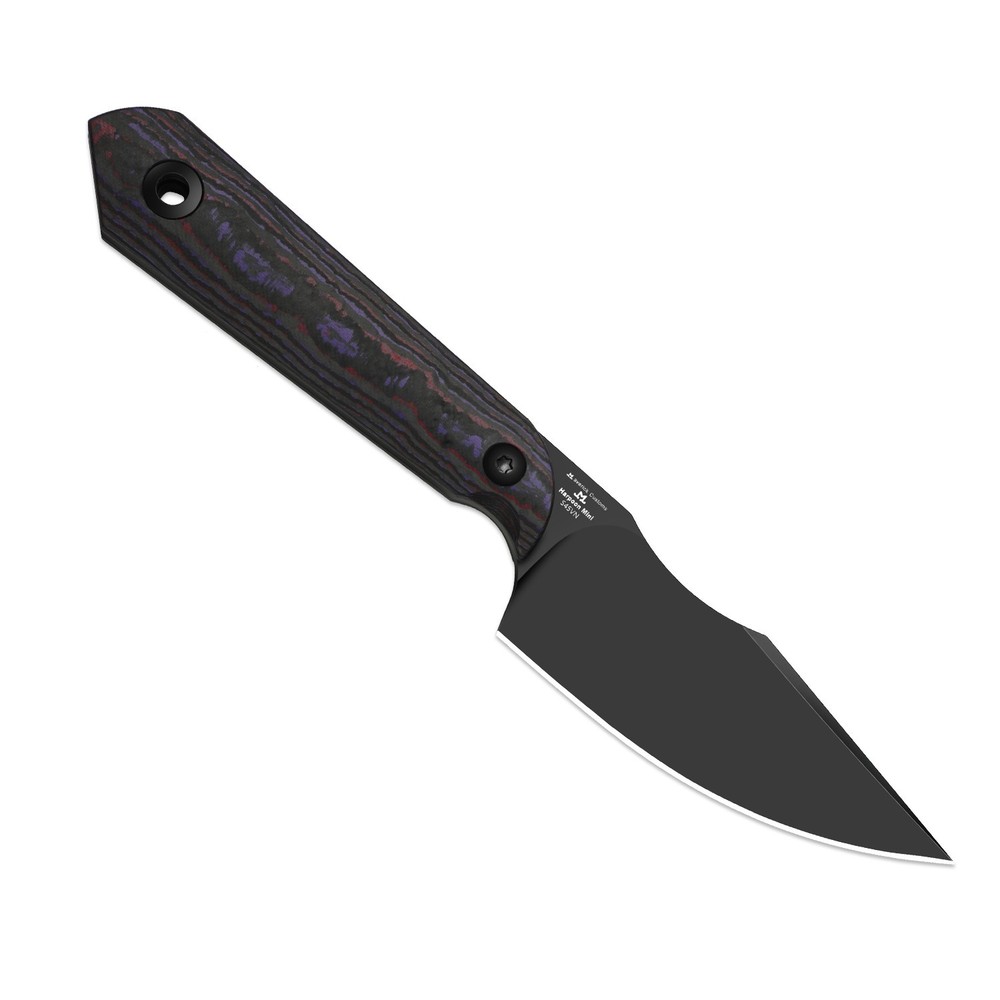Kizer Mini Harpoon Drop Point Fixed Knife S45VN Blade Fat Carbon Handle + Sheath