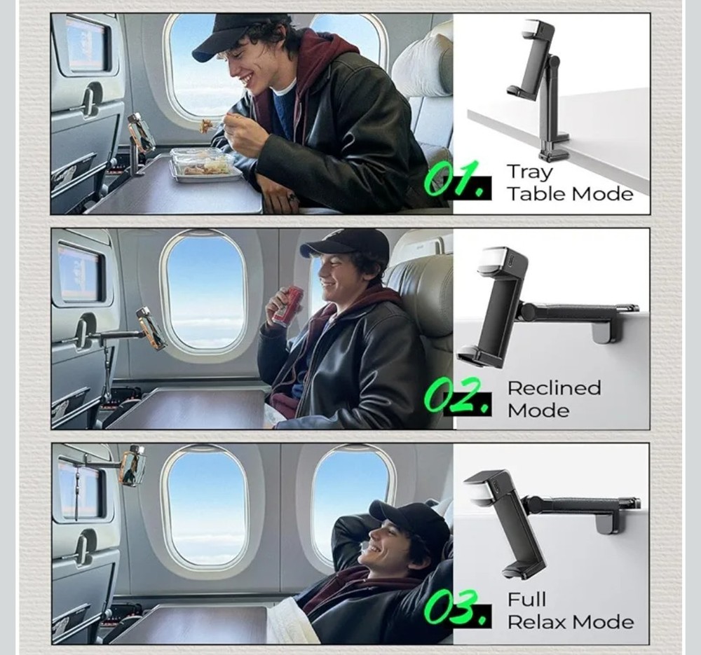 Tablet Stand for Desk - Adjustable & Foldable Holder for iPad, Tablets Monitors