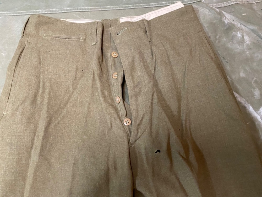 ORIGINAL WWII US ARMY M1938 WOOL COMBAT FIELD TROUSERS- MEDIUM 33 WAIST