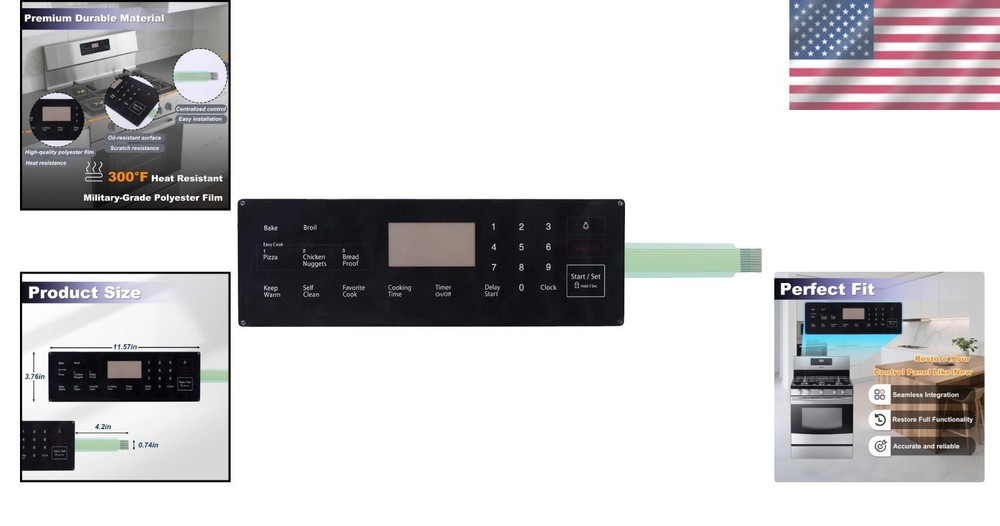 Samsung Oven Range Membrane Switch Touchpad Replacement - Durable & Reliable