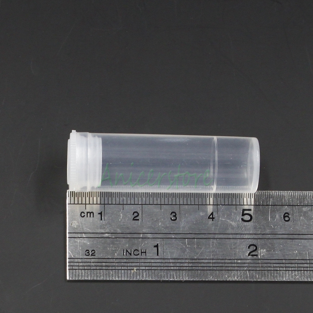 5pcs 6ml Plastic Mini Empty Clear Transparent Bottle Jewelry Pill Storage Vials