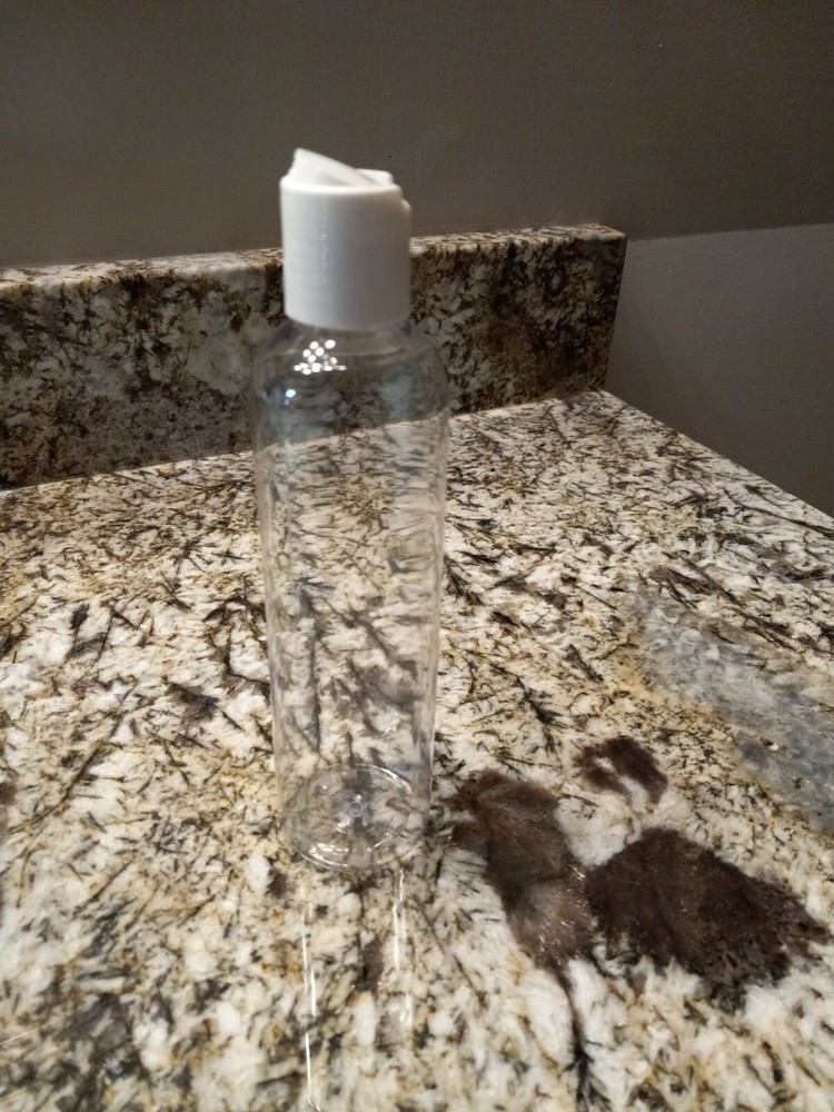 5 (FIVE) 8 oz PET Bullet Bottle w/ White Caps EMPTY