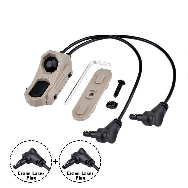 Tactical Flashlight Remote Dual Pressure Switch PEQ DBAL MAWL ModButton Control