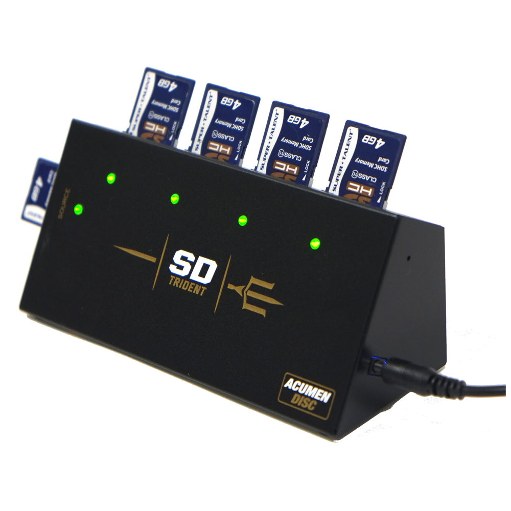 SD Trident - 1 to 4 Secure Digital / MicroSD / TF Duplicator Cloner (35MBps)
