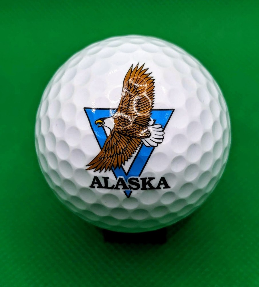 Alaska Bald Eagle logo golf ball