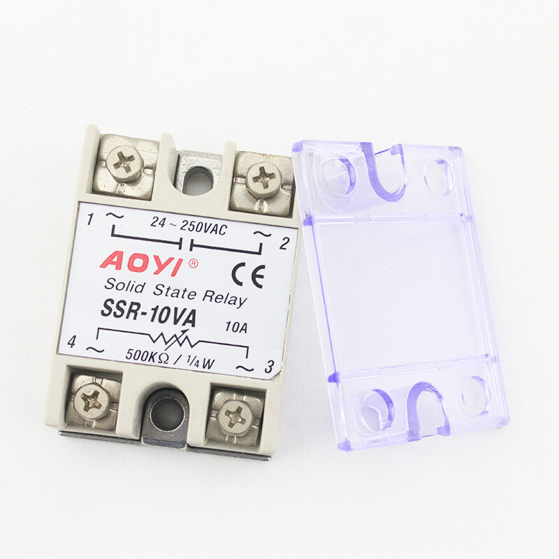 AOYI SSR-10VA Single-phase Solid State Relay 10A Voltage Regulating Module