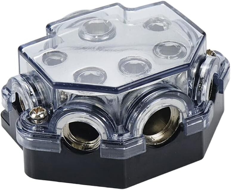 Lightweight Flame Retardant Power Distribution Block - 2pc Set for Audio Systems