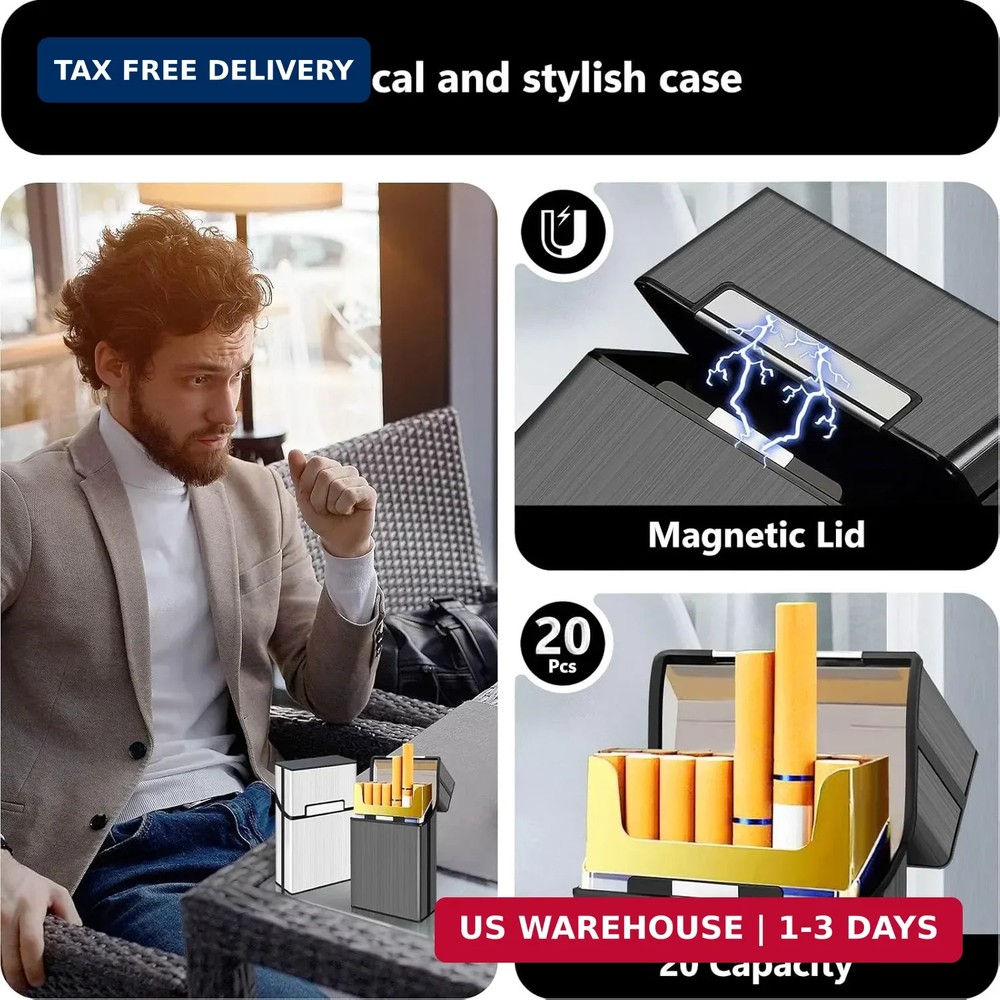 Cigarette Case (2 Pack), Magnetic Switch 20pcs, 100mm 100s Size...