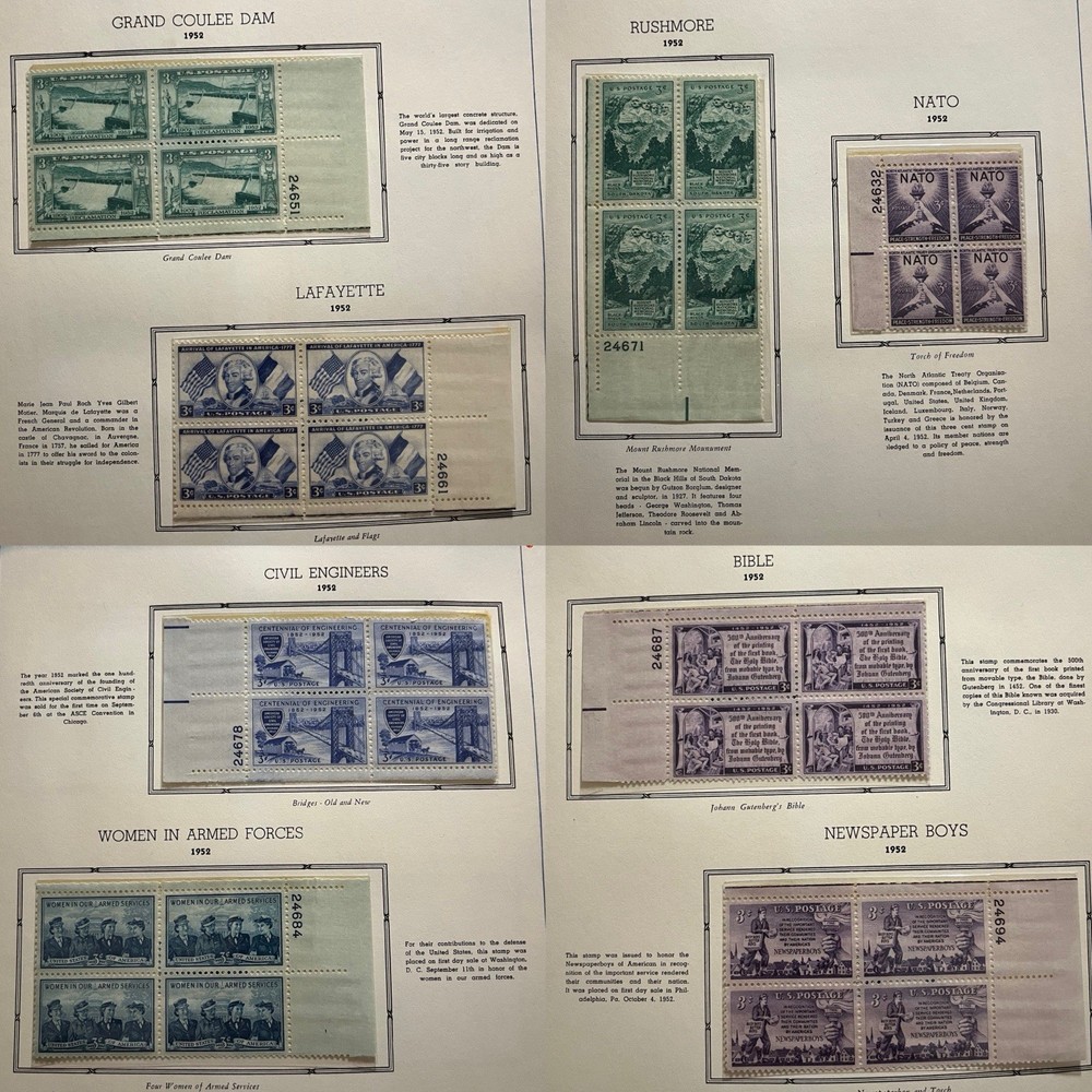 1948-1958 Commemorative Stamp Album (Only Missing 3 Designs)